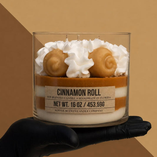 Cinnamon Roll 3-Wick Candle (Decorative)